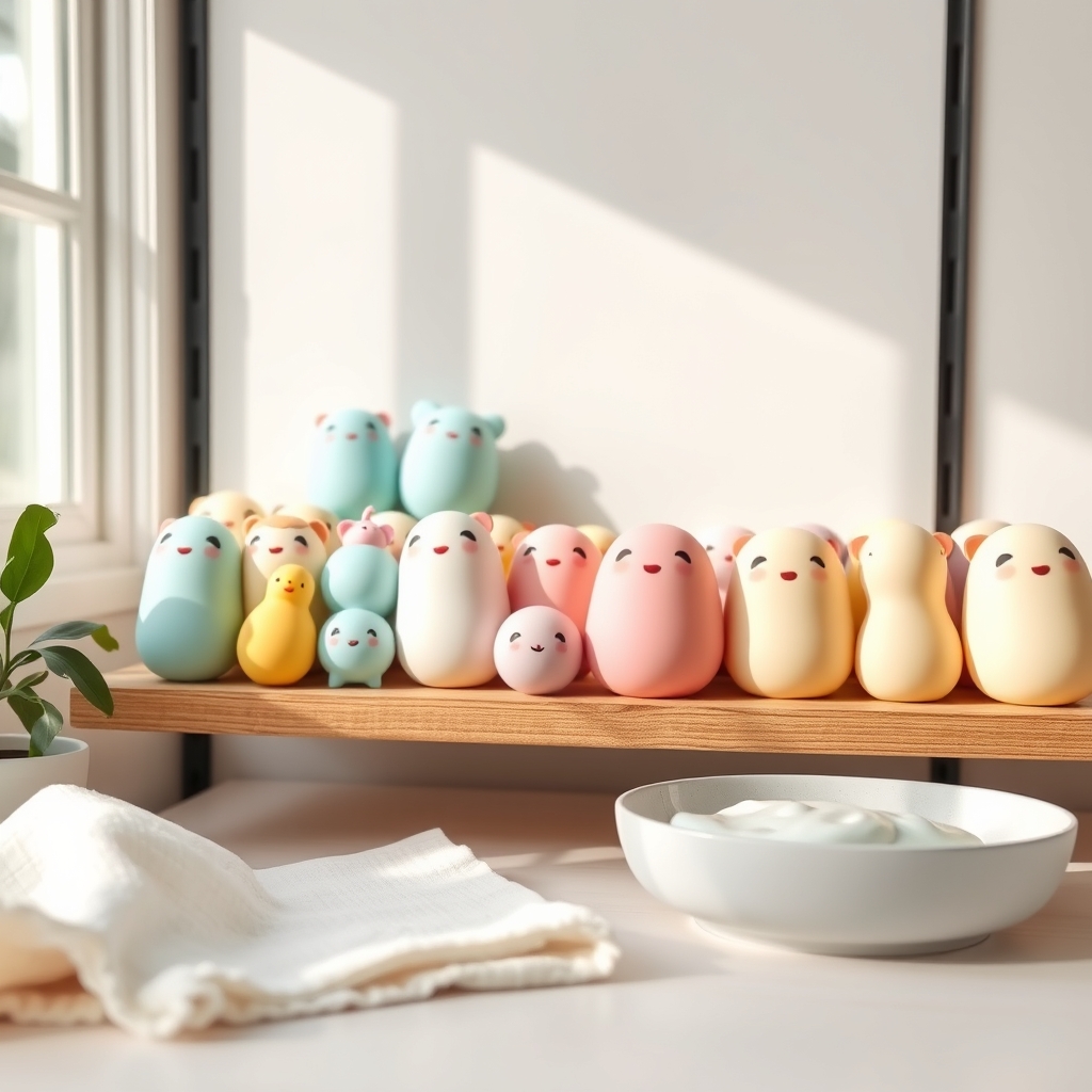 Squishy-Sammlung reinigen und aufbewahren, ohne ein einziges Stück zu ruinieren