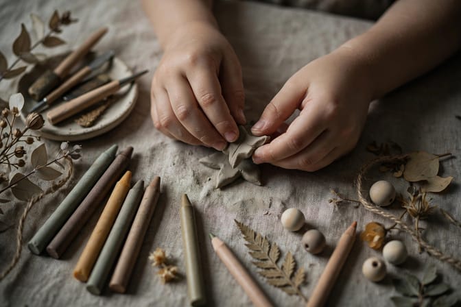 Kind, das ein buntes Gemälde malt