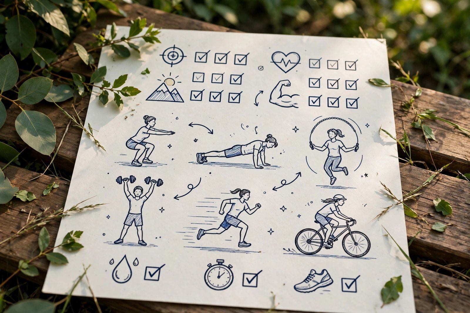 Workout Plan Workout plan with goals and strength and cardio exercises