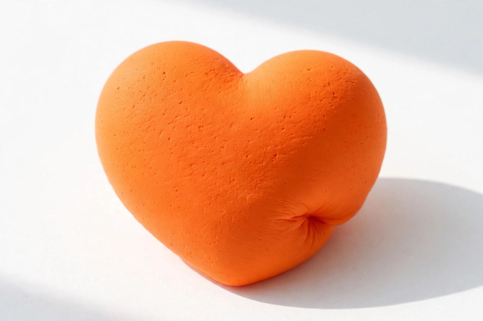 Squishy de coração Squishy de cor laranja em formato de coração